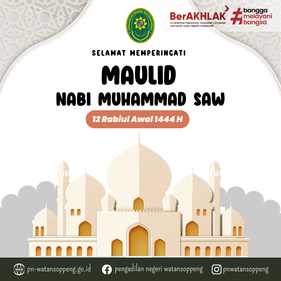 Selamat Memperingati Maulid Nabi Muhammad SAW 12 Rabiul Awal 1444 H